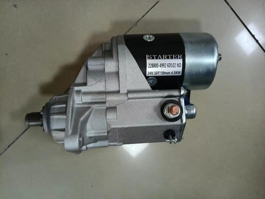 24V 10T Starter Motor Assy Untuk 6D102 Excavator PC200-6 228000-4992